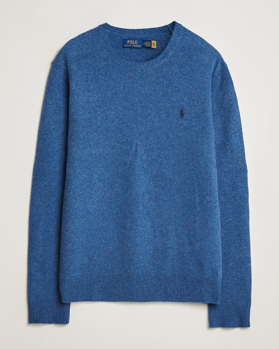 Polo Ralph Lauren Cotton/Wool Pullover Blue Salt Heather