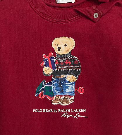 Polo Ralph Lauren Sweatshirt - Holiday - Rot m. Kuscheltier