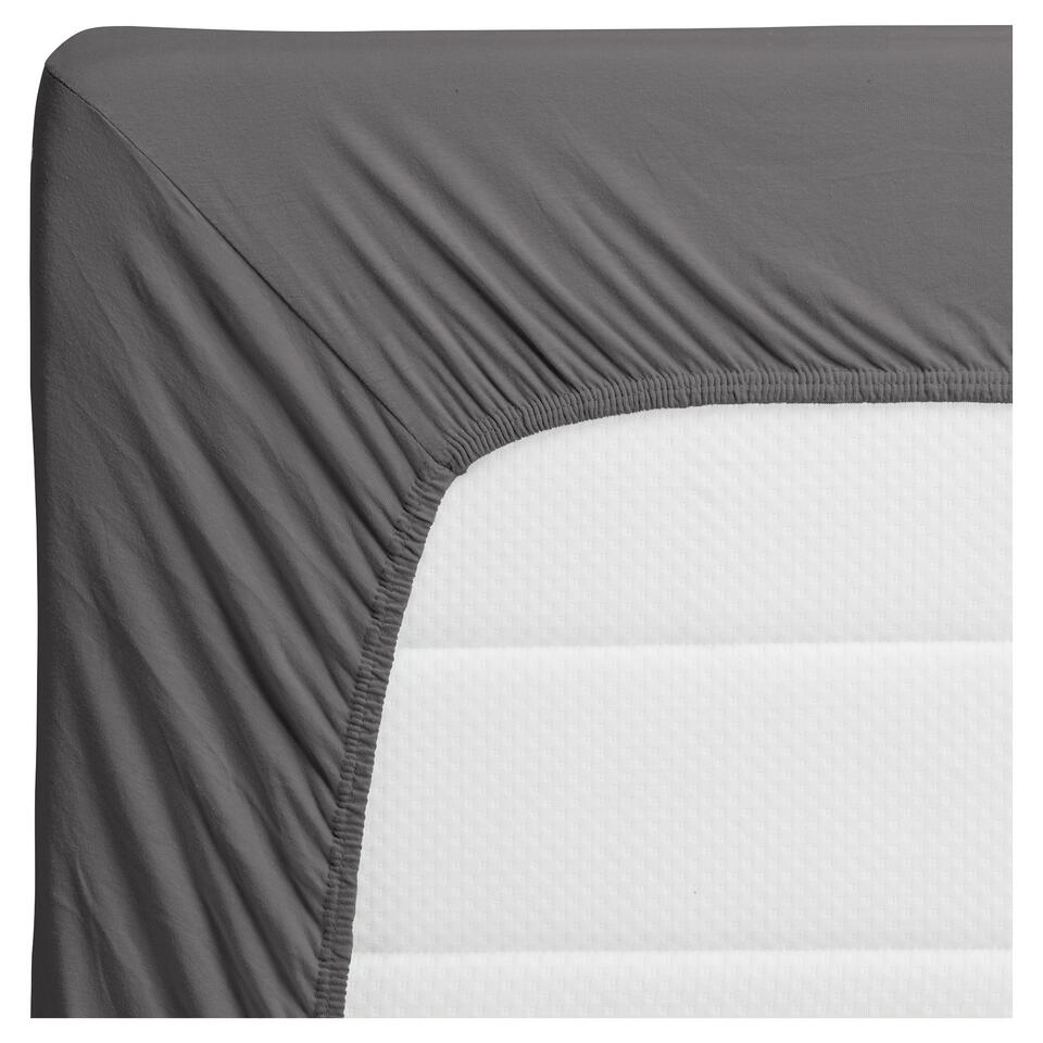 Hoeslaken Jersey Antraciet 200x160 cm