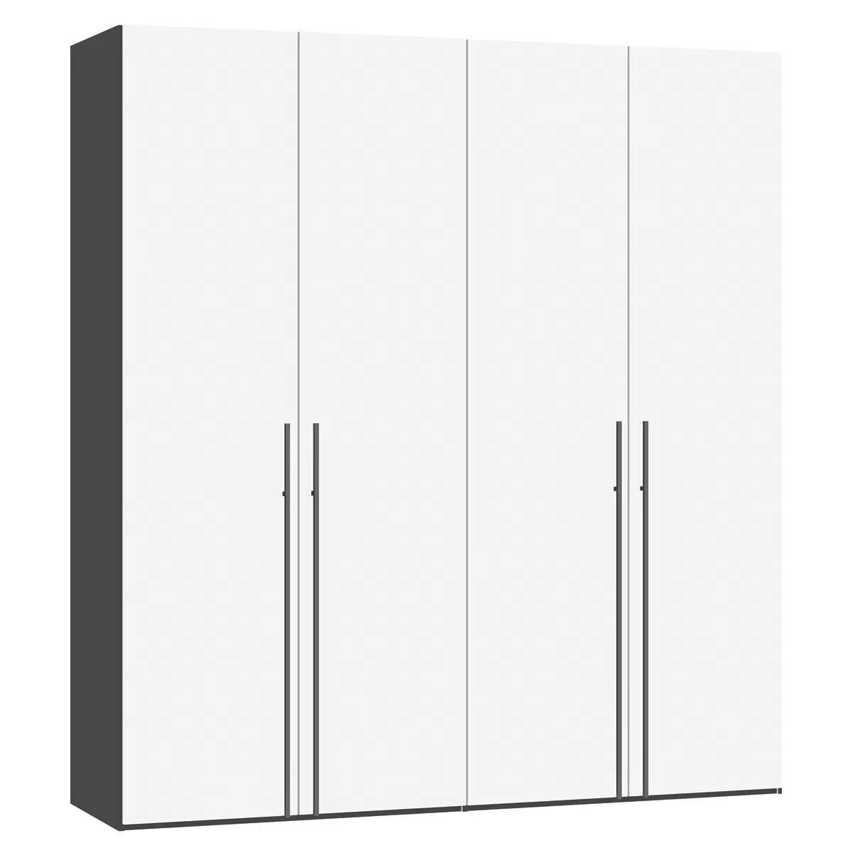Drehtürenschrank 4-trg. Montreux schwarz,weiss