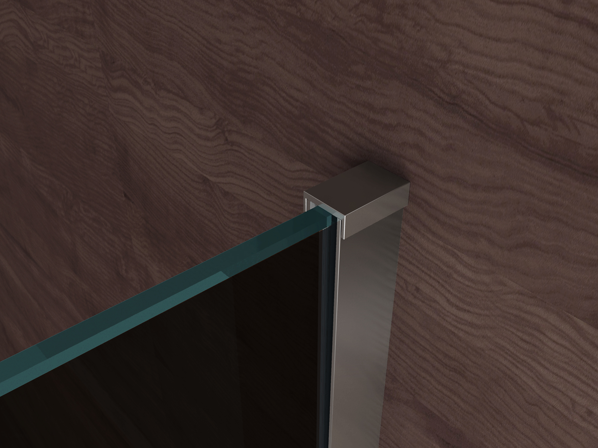 Mueller Slimline glaswand rookglas 90x200cm 8mm NANO glas
