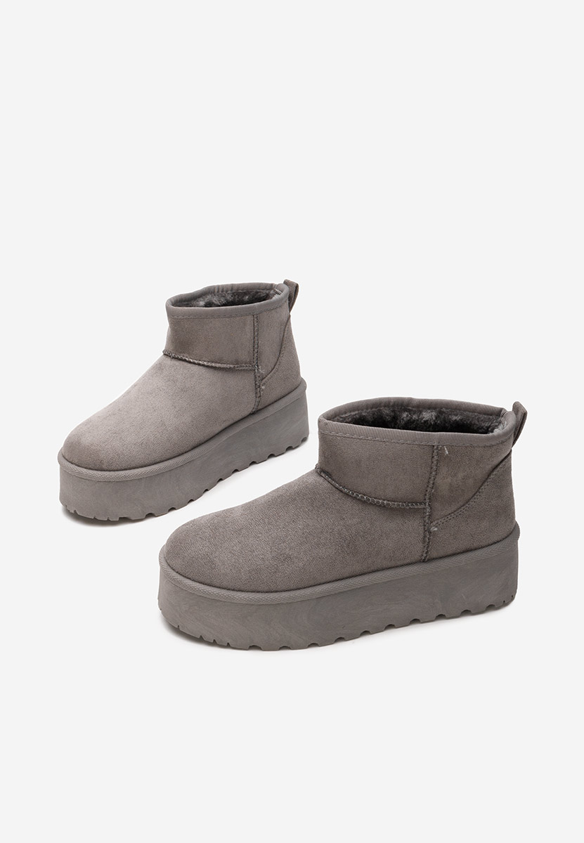 Bottines à plateforme grise Lissie