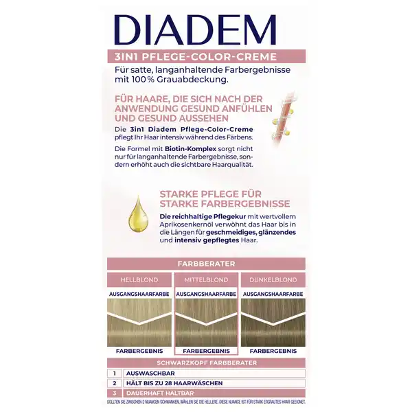 3in1 Pflege-Color-Creme 712 Mittel Aschblond
