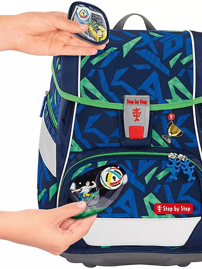 STEP BY STEP Schulranzen Set 2in1 Plus Soccer Ben  dunkelblau