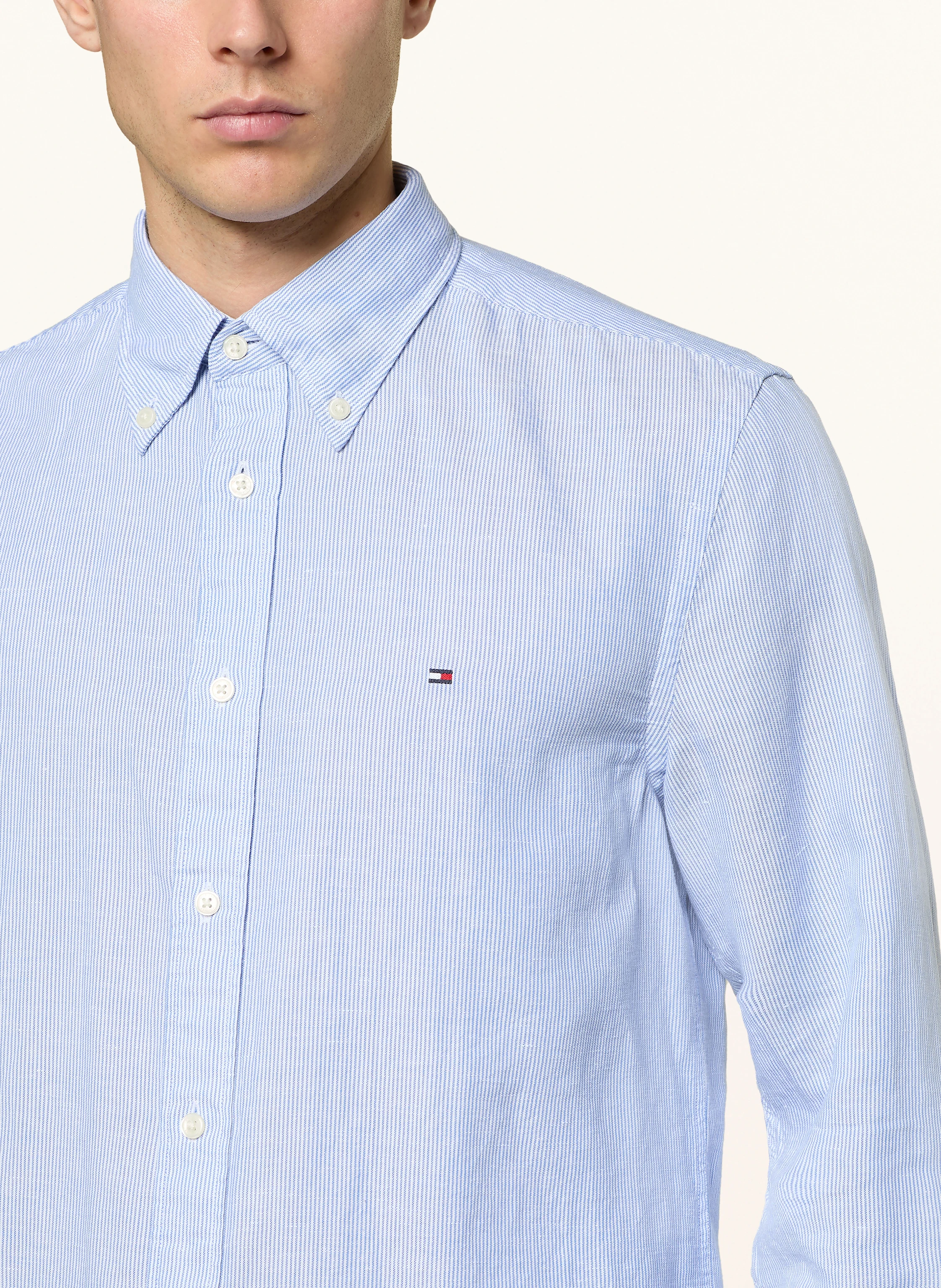 TOMMY HILFIGER Hemd Regular Fit mit Leinen