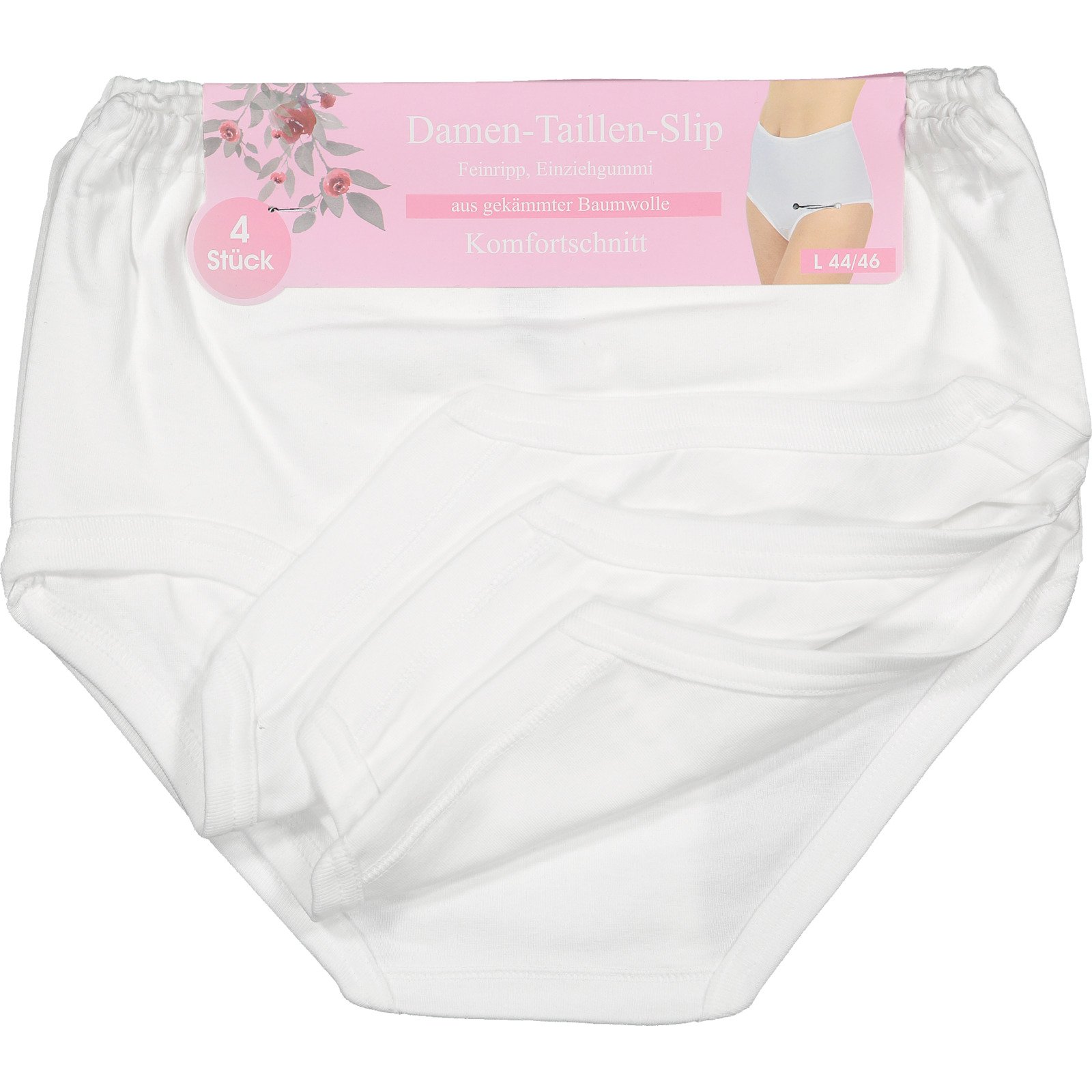 Damen-Slip Comfort Maxi uni , 4er-Pack