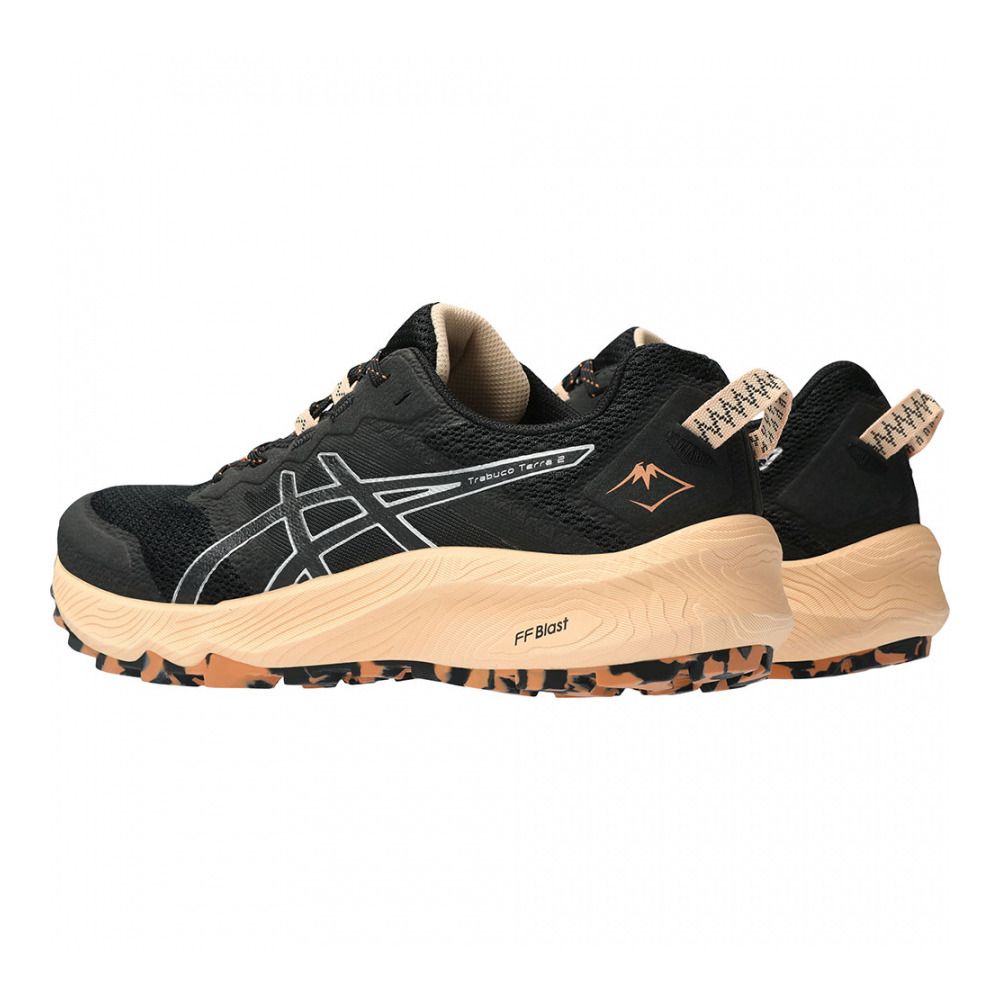 Asics TRABUCO TERRA 2 - Chaussures trail Femme black/pure silver
