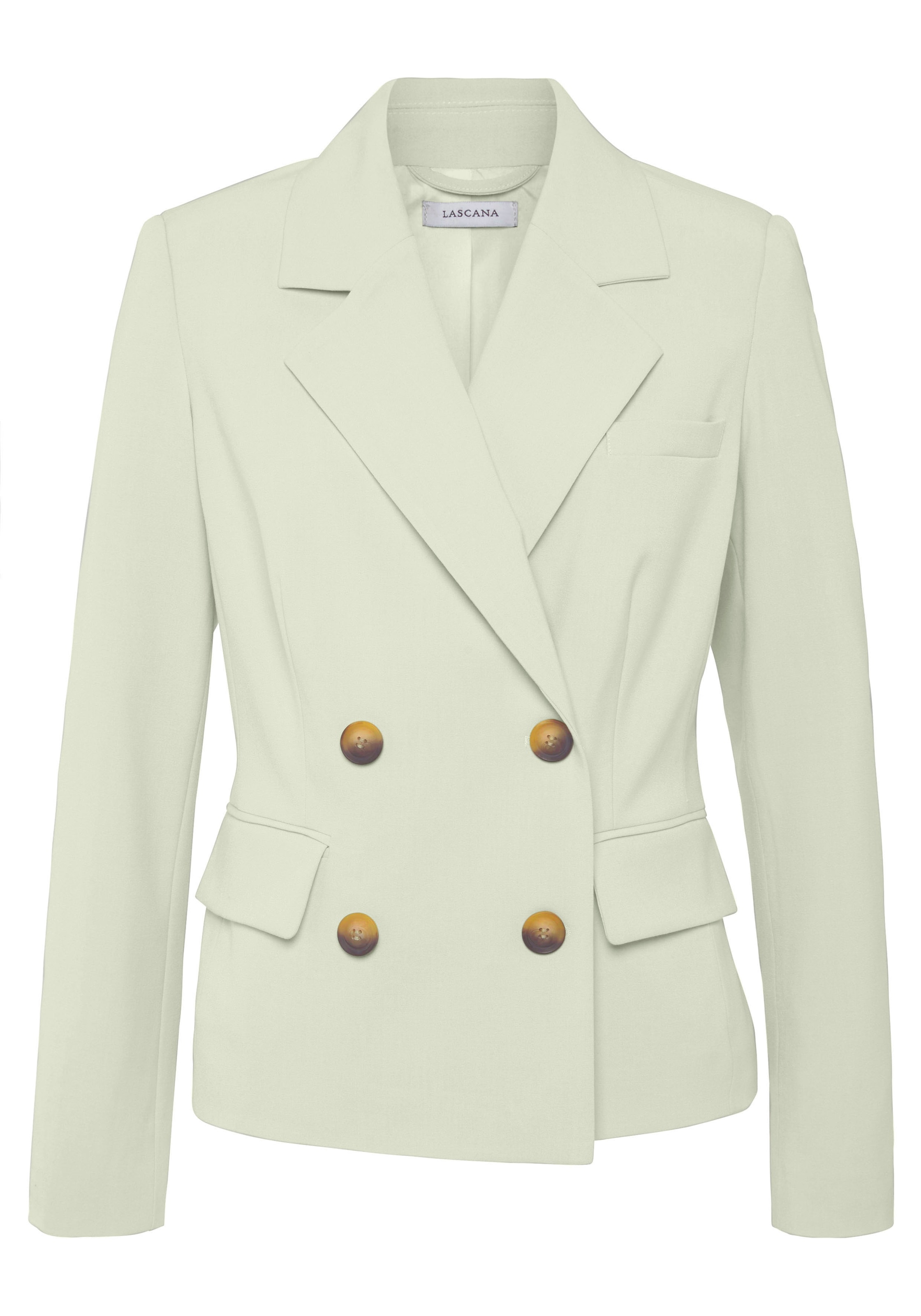 LASCANA Kurzblazer , mit doppelreihigem Knopfverschluss, Damenblazer, sportlich-elegant