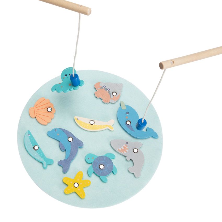 Jeu de pêche à la ligne aimanté - Ecru