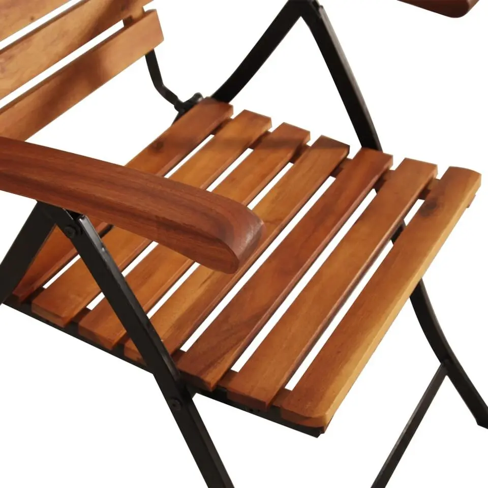 vidaXL - Tuinstoel - Bruin - Hout - 2 stuks