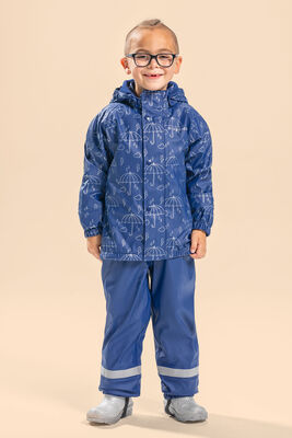 Nordbjørn Styrsö Fôret Regnsett, Let It Rain Reflective Estate Blue