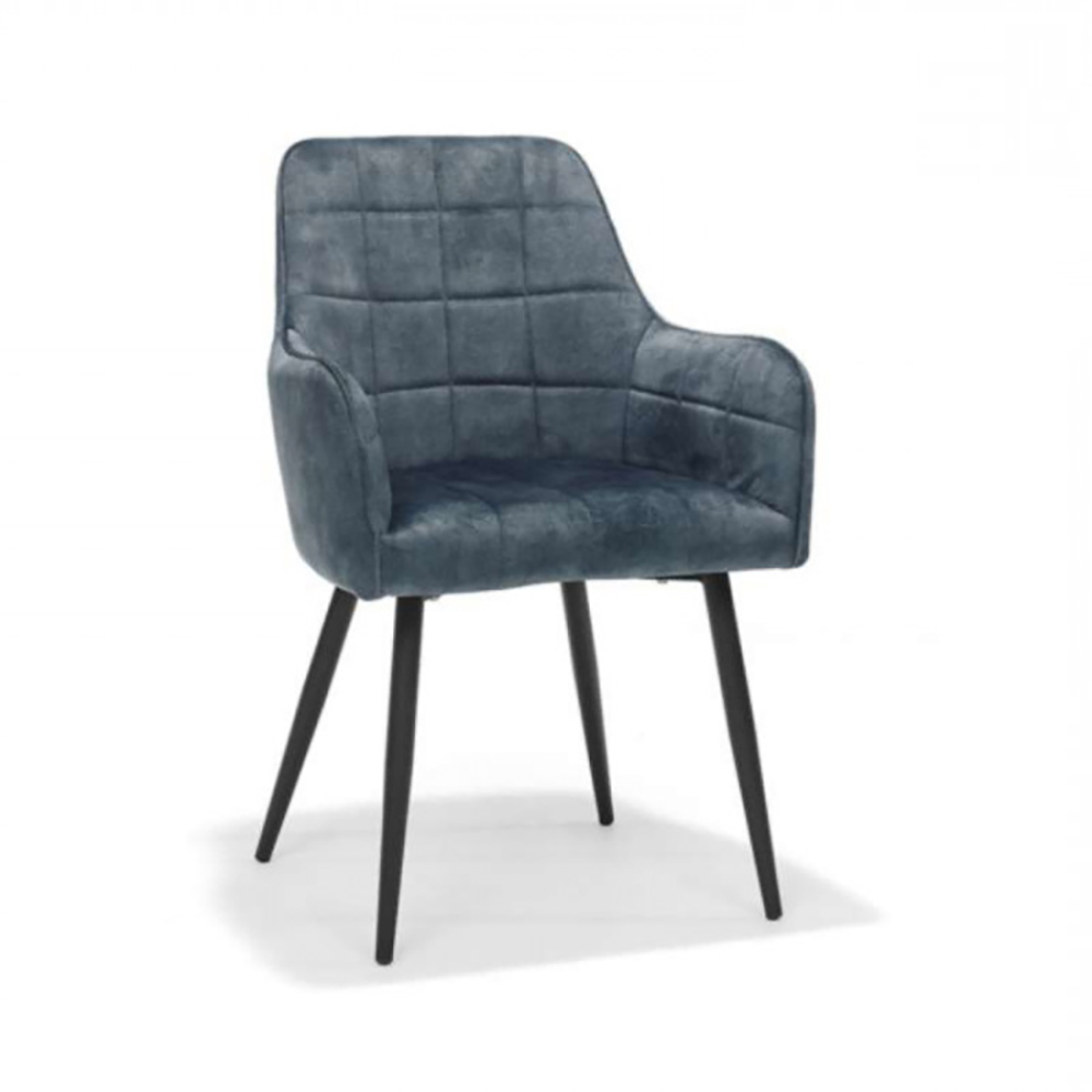 Armstoel Chess velvet Blauw