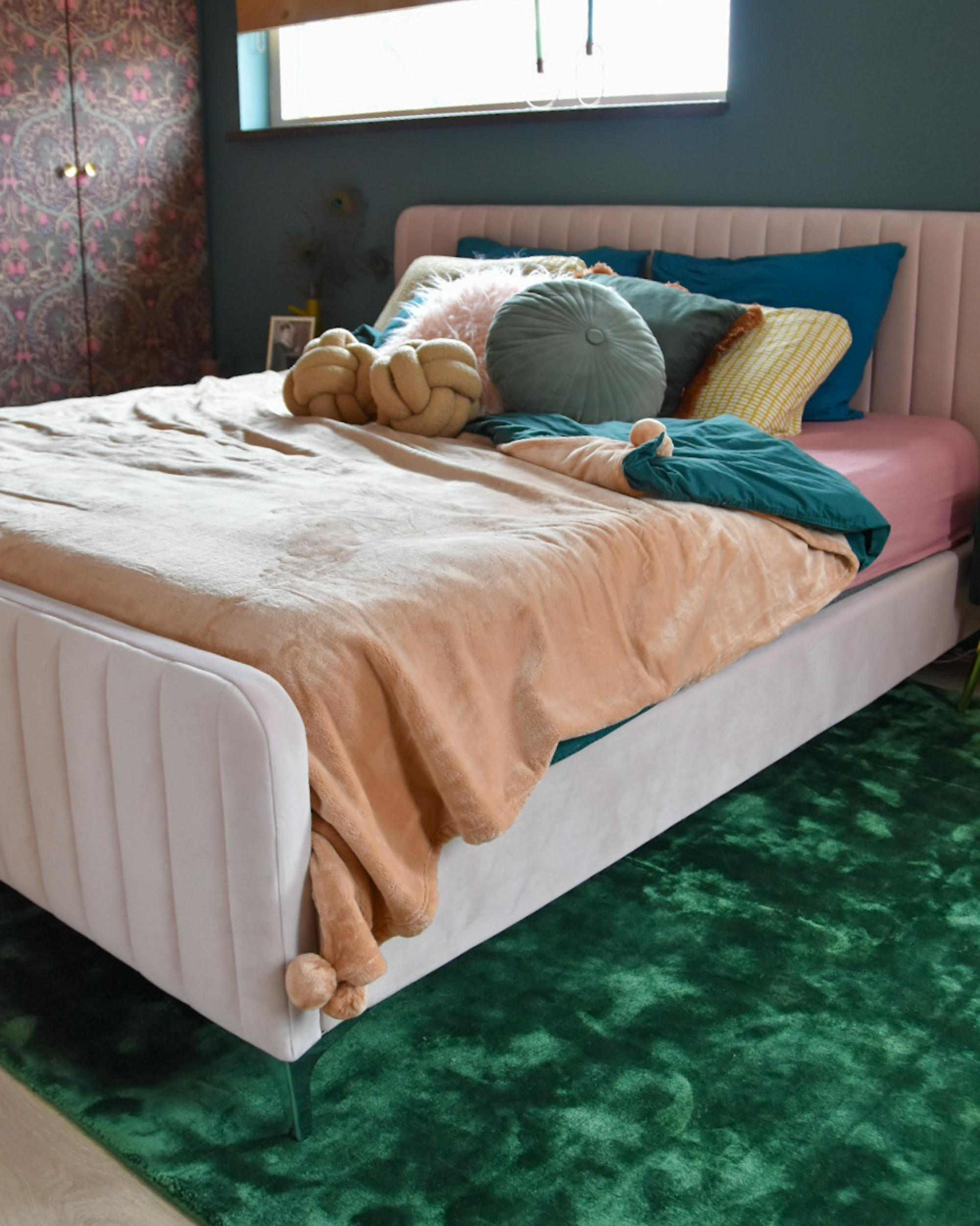 Plaid TERKE 200 x 220 cm Lichtbruin