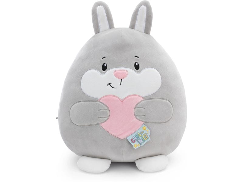 Nici Plüsch Kissen Hase mit Herz 30 cm Flauschig weiches Plüschkissen