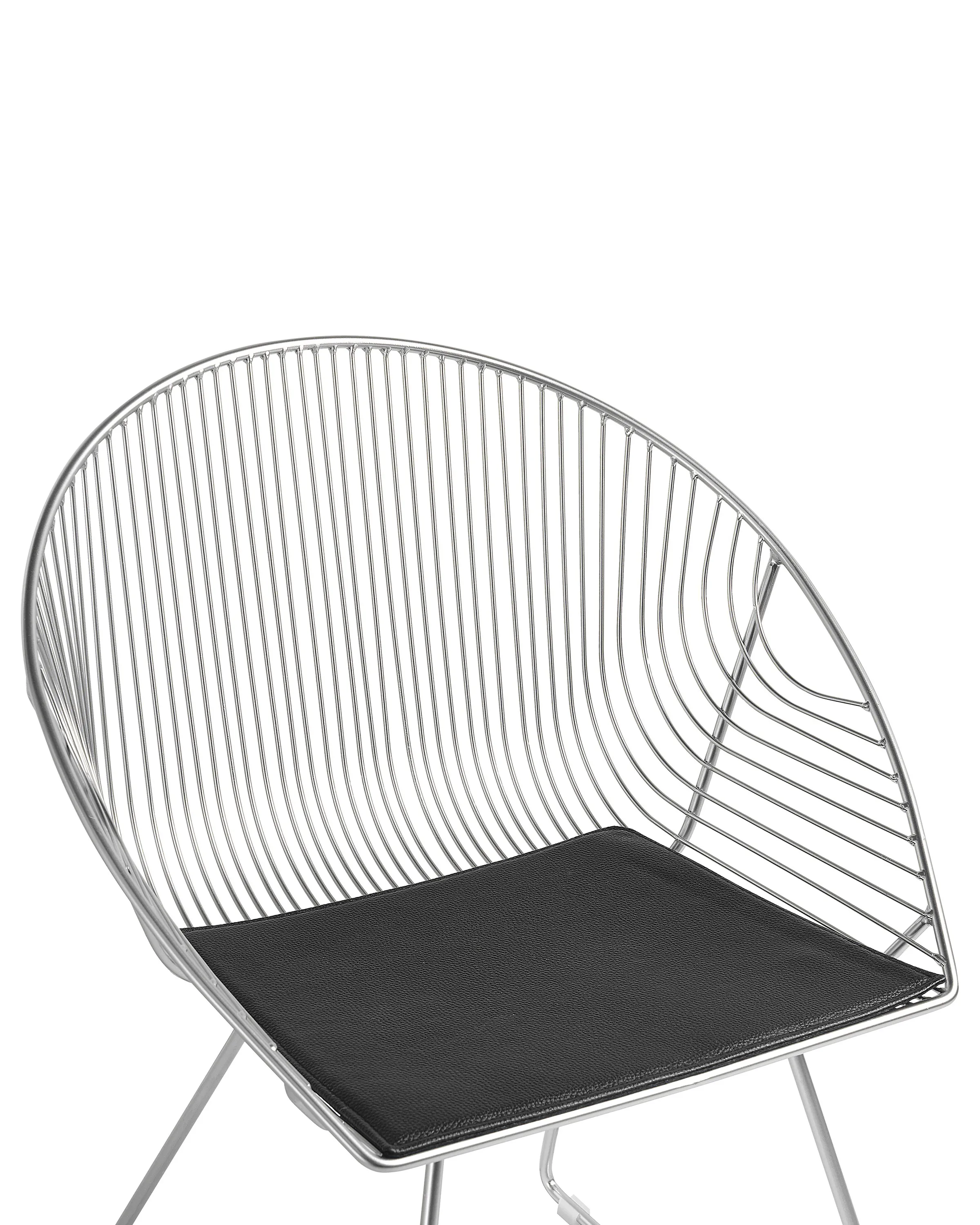Set van 2 eetkamerstoelen AURORA Metaal Zilver