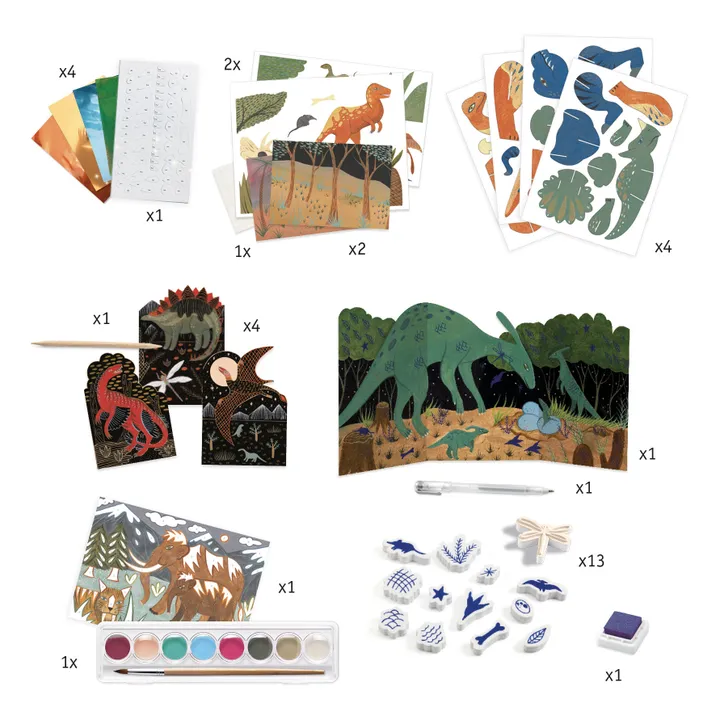 Djeco Coffret multi-activités le Monde des Dinosaures