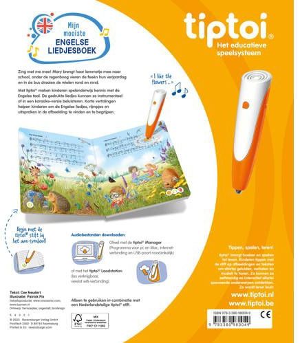 Ravensburger - Tiptoi® Mijn Mooiste Engelse Liedjesboek - Leersysteem - Kinderen 4-7 Jaar
