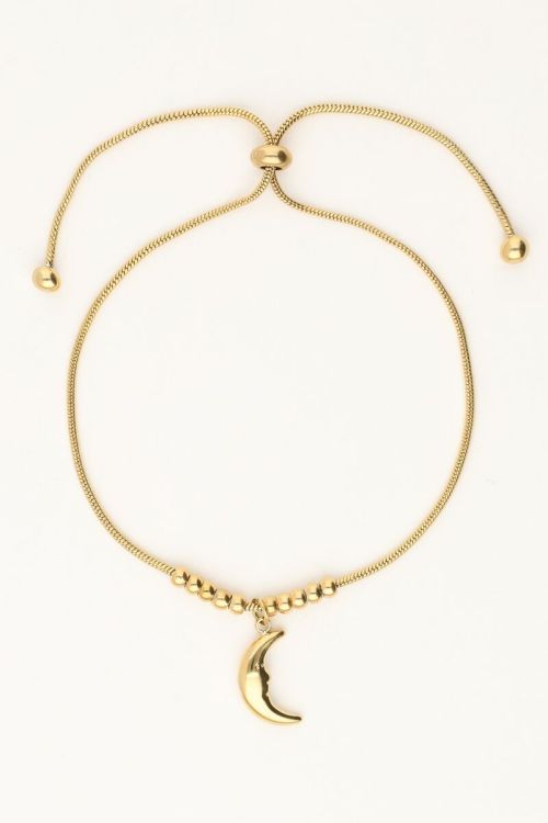 Armband met bolletjes en maantje