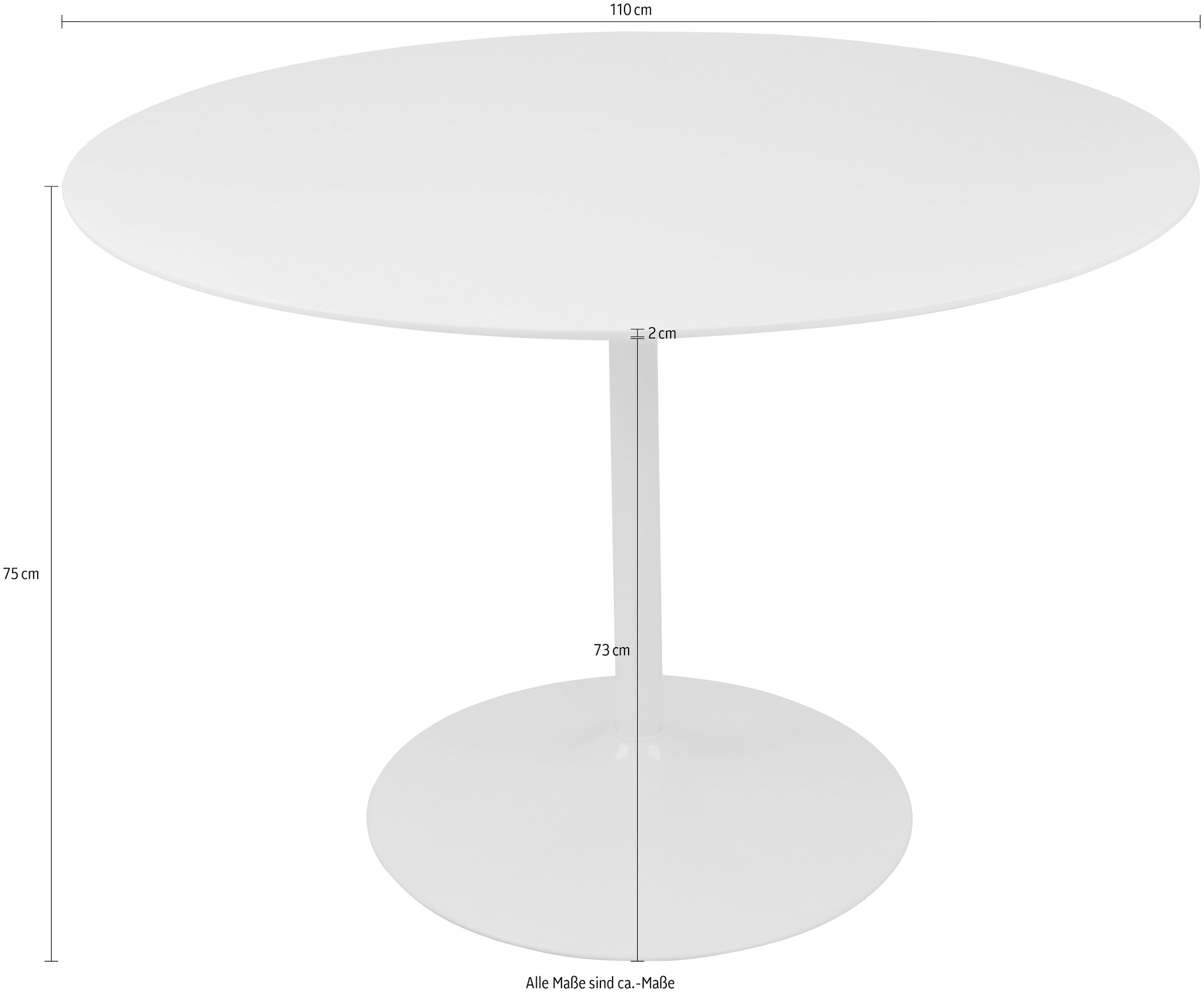 SalesFever Bistrotisch »Runder Tisch im charmanten Stil« Exklusives Design in Hochglanz-Lackierung
