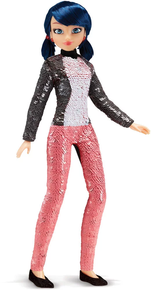 POUPÉE A SEQUINS  MIRACULOUS - MARINETTE 26 CM