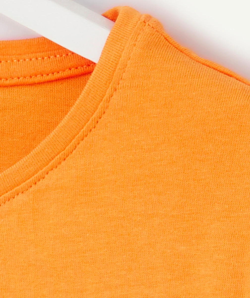T-SHIRT FILLE EN COTON BIO ORANGE