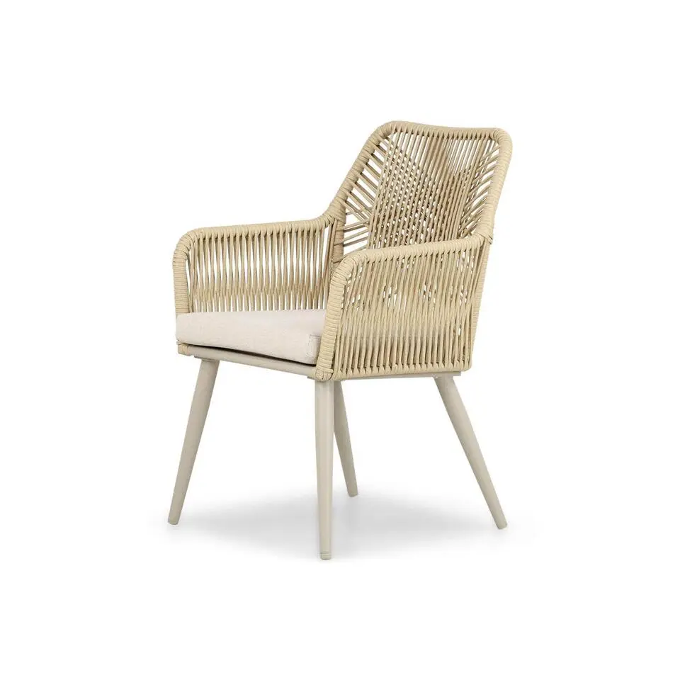 Tuinset 4 personen 200 cm Aluminium/wicker Taupe Coco Vedra/Brighton