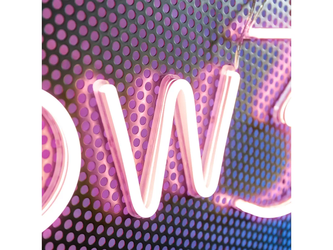 Lettres Néon LED Rose V Rose