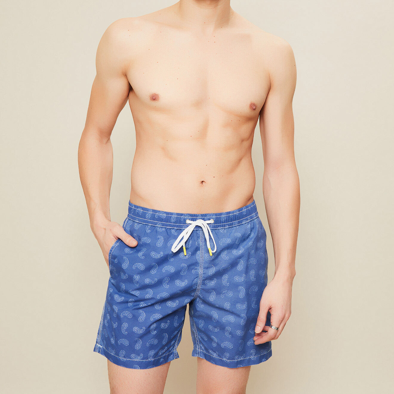 Hartford Short de bain Swim motif cachemire indigo
