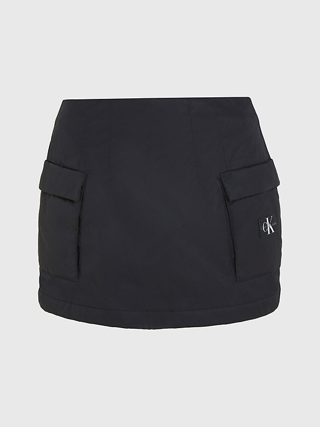 Minissaia cargo acolchoada em nylon