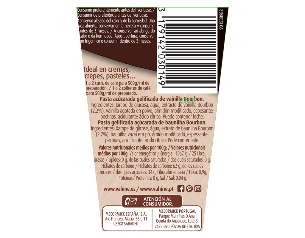 BAUNILHA VAHINÉ PASTA 50GR