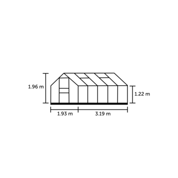 Tuinkas Royal Well Popular 106 met 4mm polycarbonaat