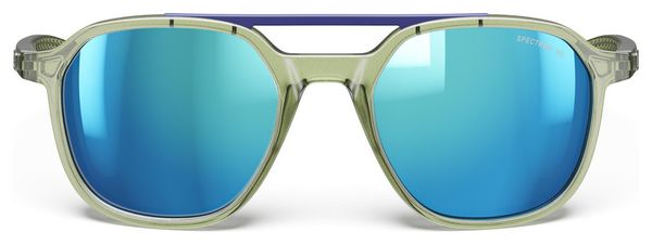 Lunettes Julbo Slack Cover - Spectron HD 4 Polarized - Vert Army Translucide Brillant/Gris