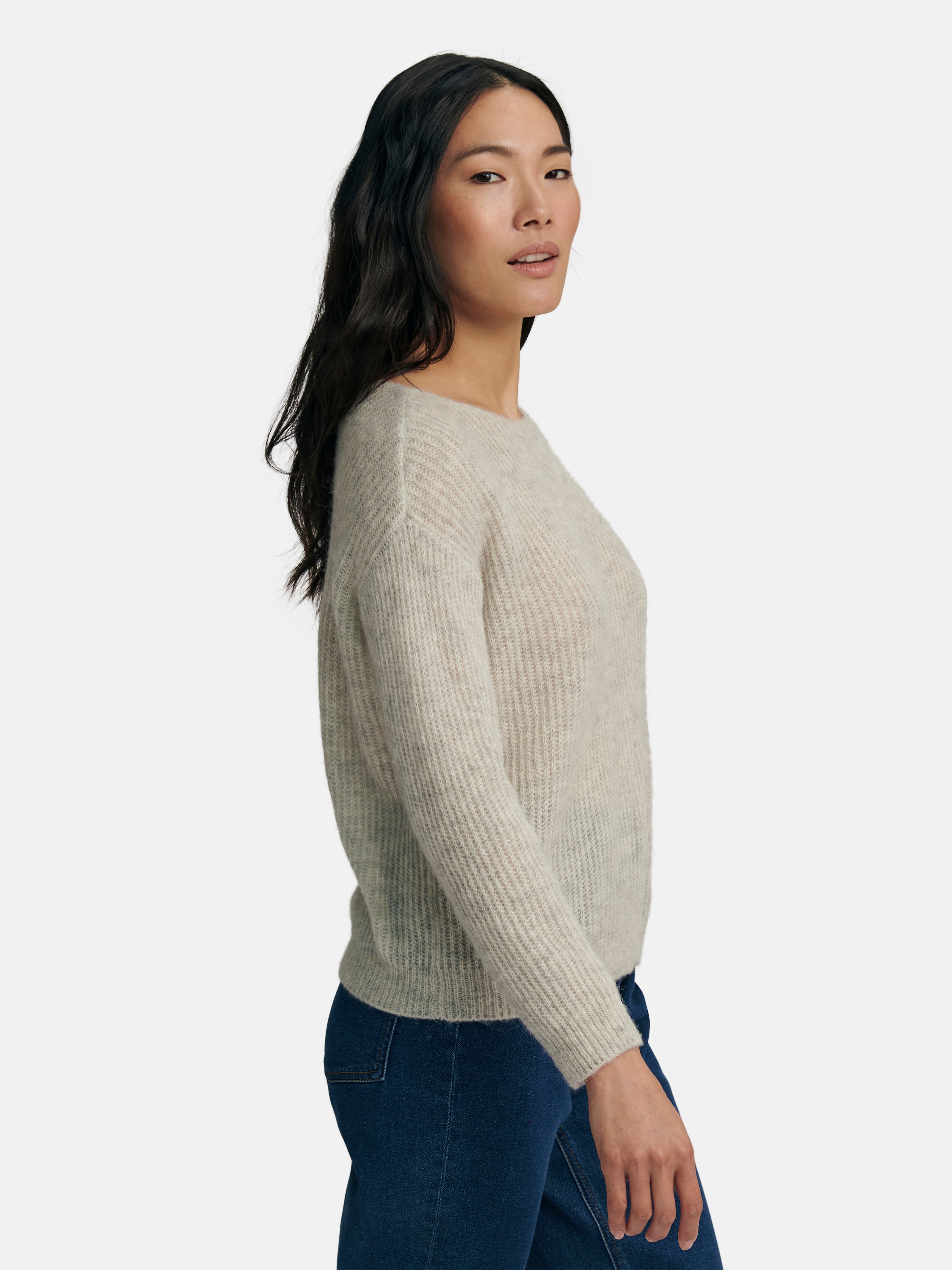 Pullover mit U-Boot-­Ausschnitt