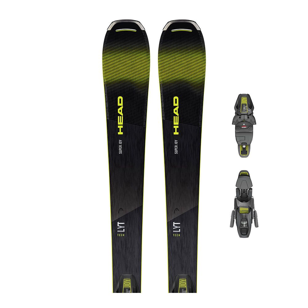Head SUPER JOY + JOY 11 GW SLR - Skis all mountain + Fixations Femme black/yellow