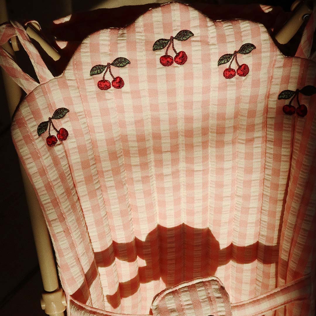 Konges sløjd poppenbuggy - powder pink check