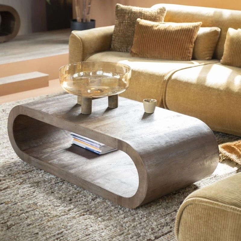 By-Boo - Coffee Table Elora - Bijzettafel - Bruin - 60 x 130 x 40 cm
