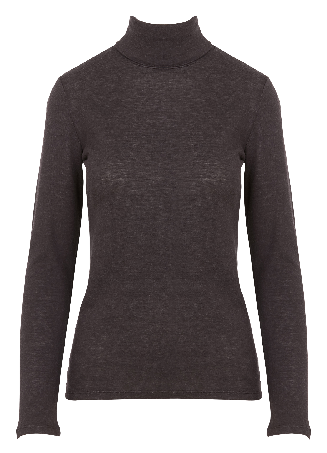 Top col roulé en coton mélangé | Kaki