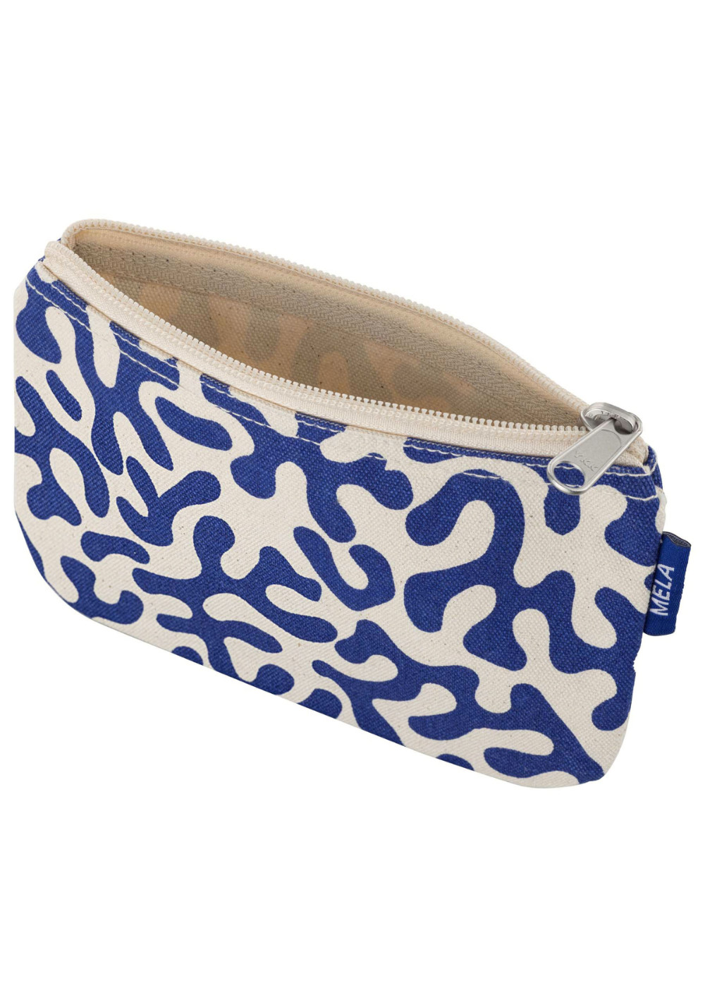Mela Kleine Kosmetiktasche Small Pouch Greige/Blue Coral Print