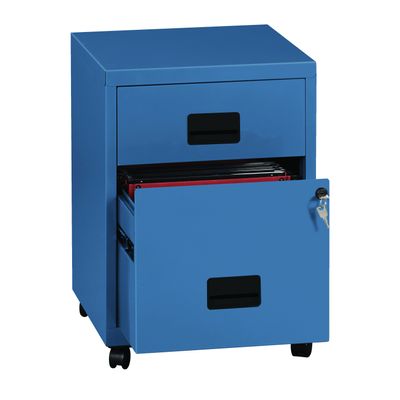 Caisson mobile - 2 tiroirs - bleu