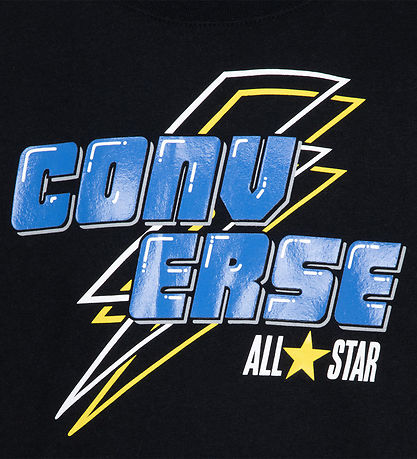 Converse T-shirt - Lightning Bolt - Sort