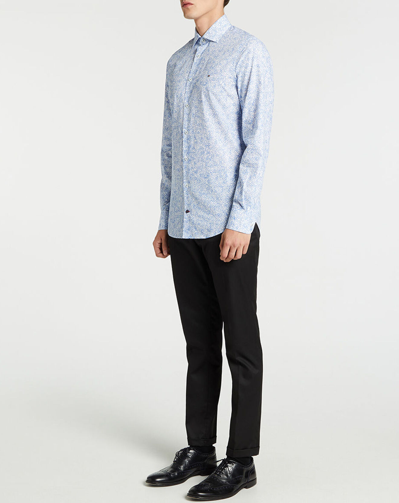 Tommy Hilfiger Chemise slim fit imprimé fleuri bleue