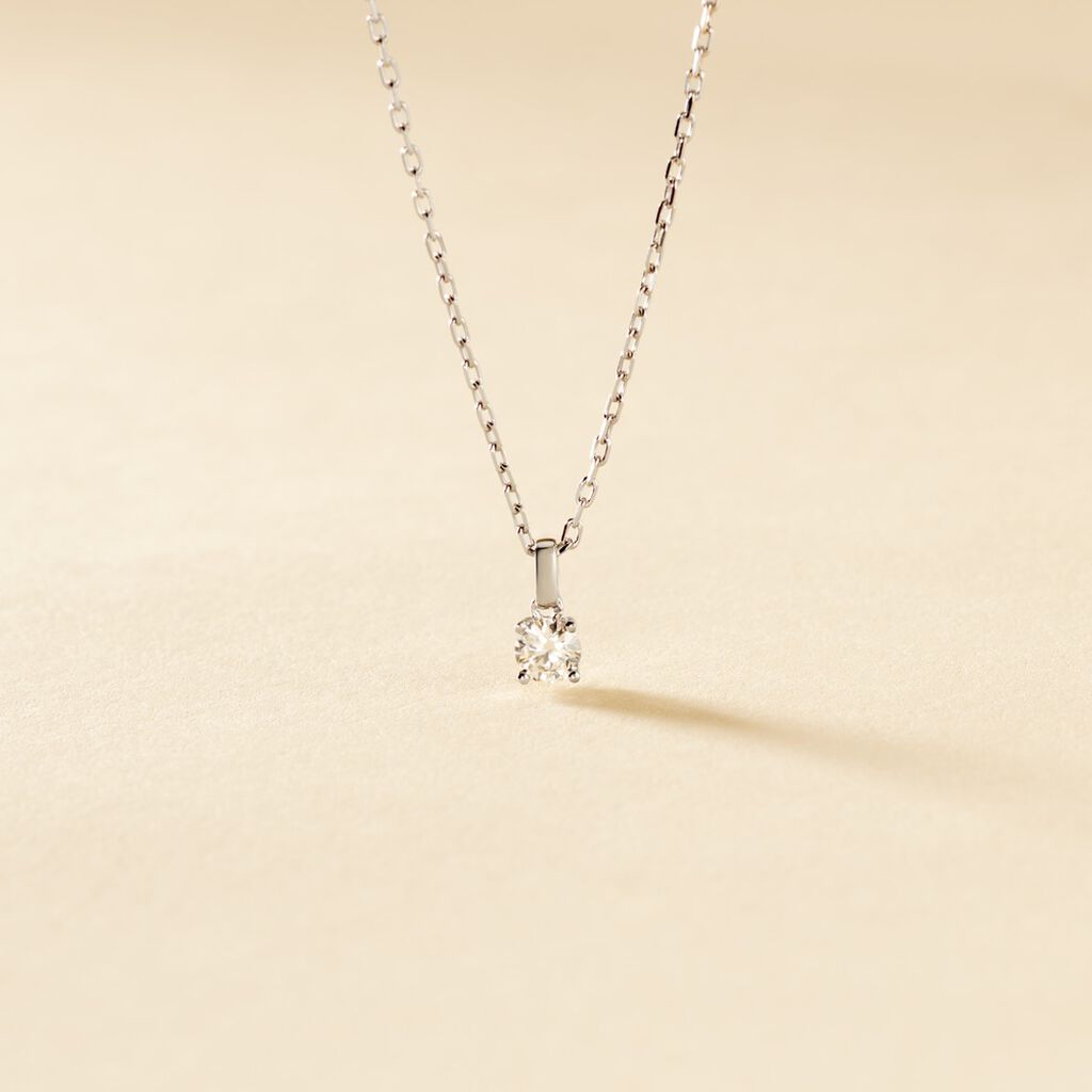 Pendentif Aphrodite Or Blanc Diamant