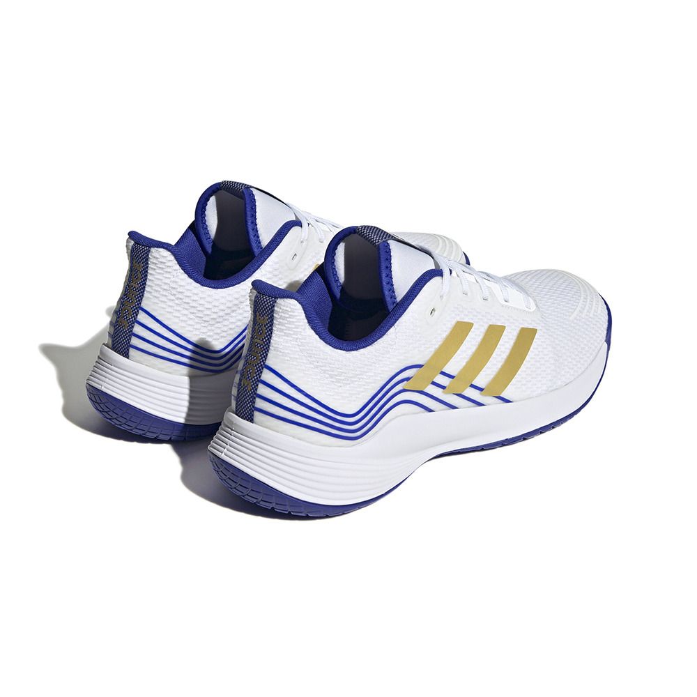 Adidas Performance NOVAFLIGHT PRIMEGREEN - Chaussures volleyball Homme white/gold/lucid blue