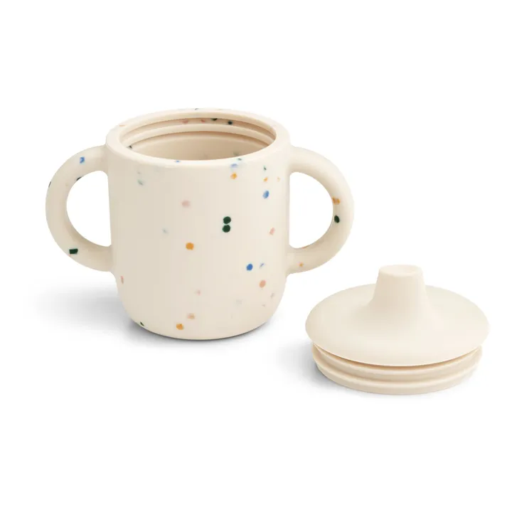 Liewood Tasse d'apprentissage Neil en silicone | Splash dots/Sea shell