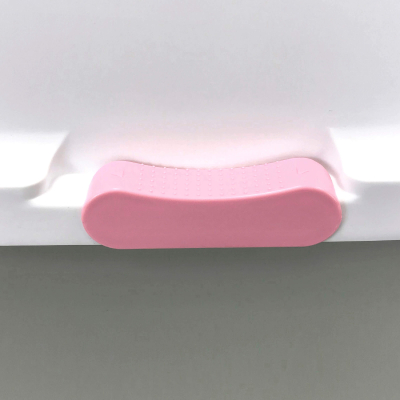 Catit Katzentoilette gross mit Abdeckung pink/weiss/grau