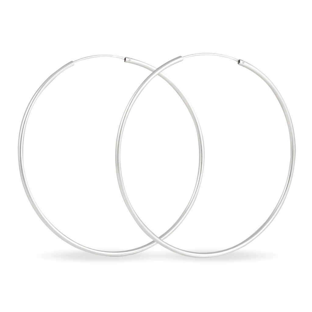 Créoles Argent Blanc Olympia