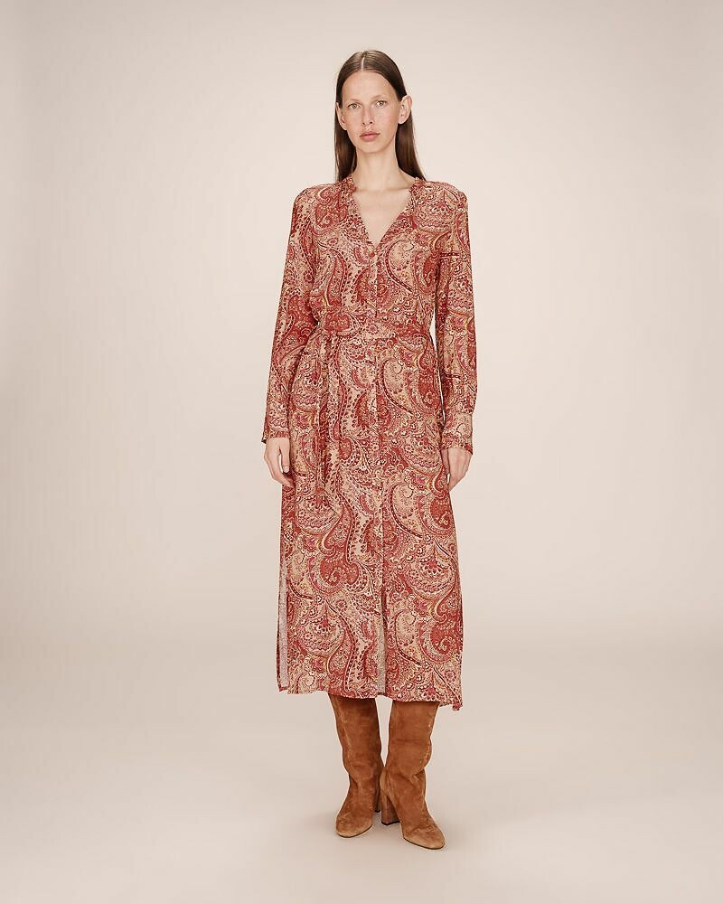 GRACE & MILA<br>Vestido maxi estampado FONTE