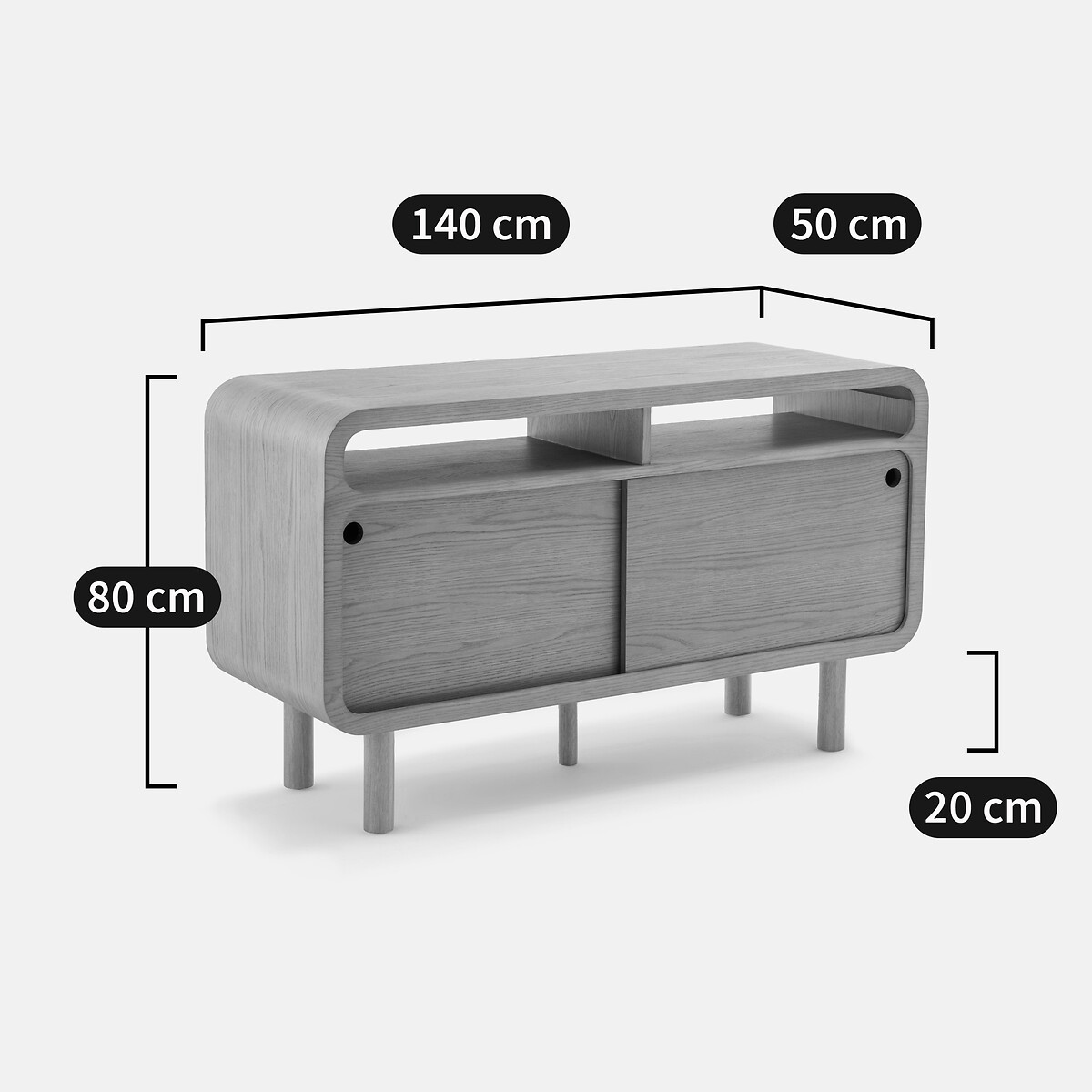 LA REDOUTE INTERIEURS<br>Lavatório duplo vintage, Palmo