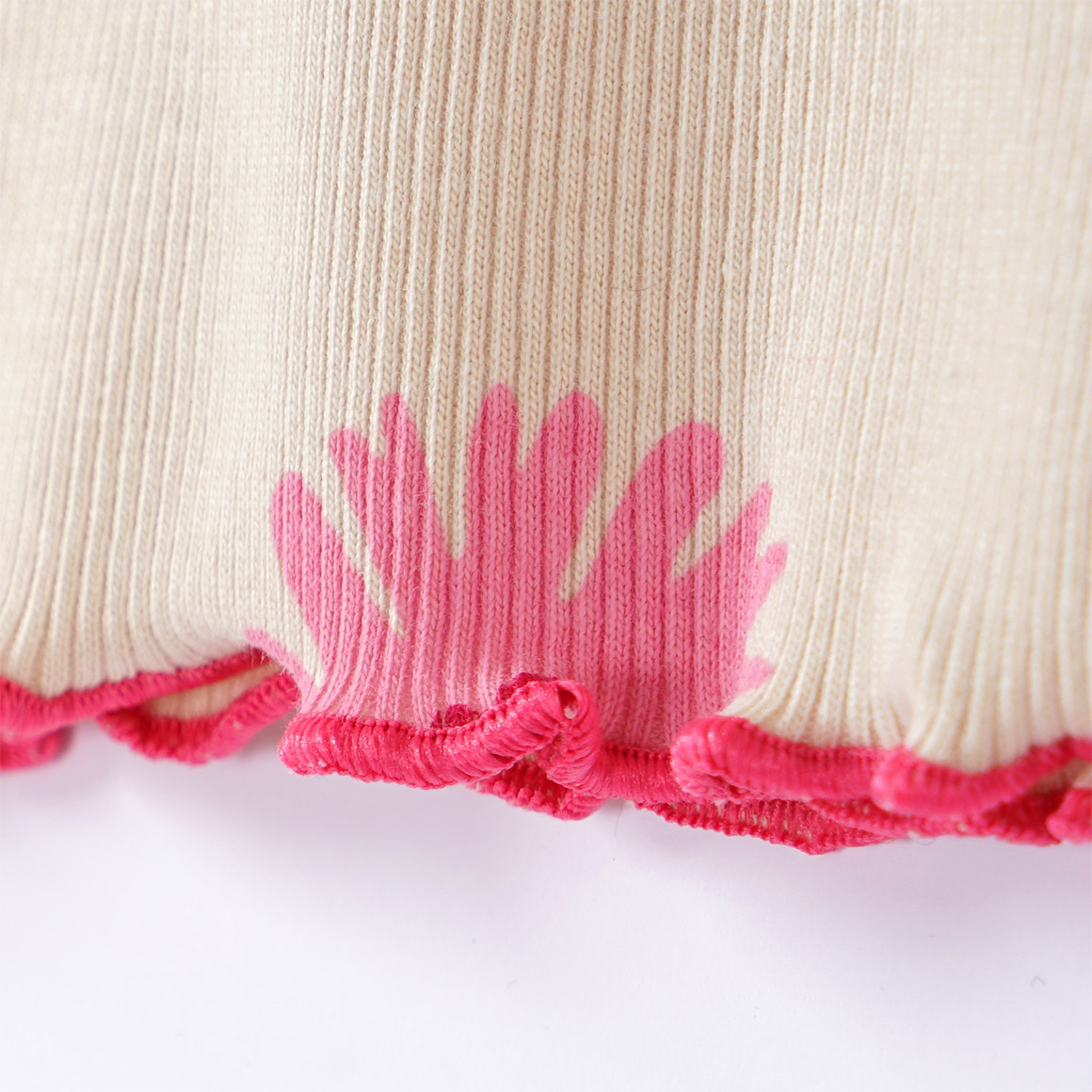Topolino Mädchen Langarmshirt mit Allover Muster beige / pink