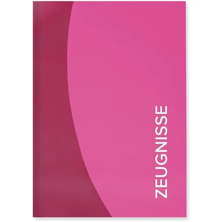 Roth Zeugnismappe / A4 / wattiertes Cover / mit 12 Hüllen / Farbe: pink